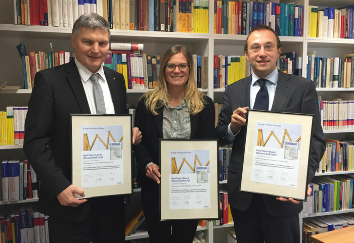 Best Paper Award Wissenschaft 2015 für Keynote Speaker Digitalisierung - Johann Hofmann